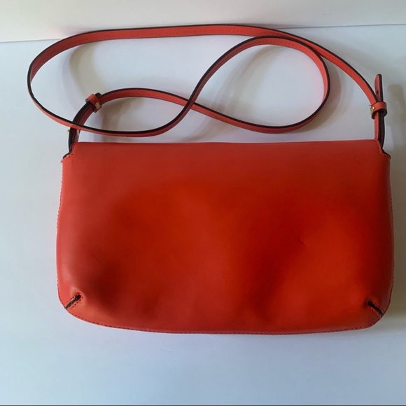 Merona Target  Red Fold Over Crossbody Faux Leather Purse - Picture 5 of 7